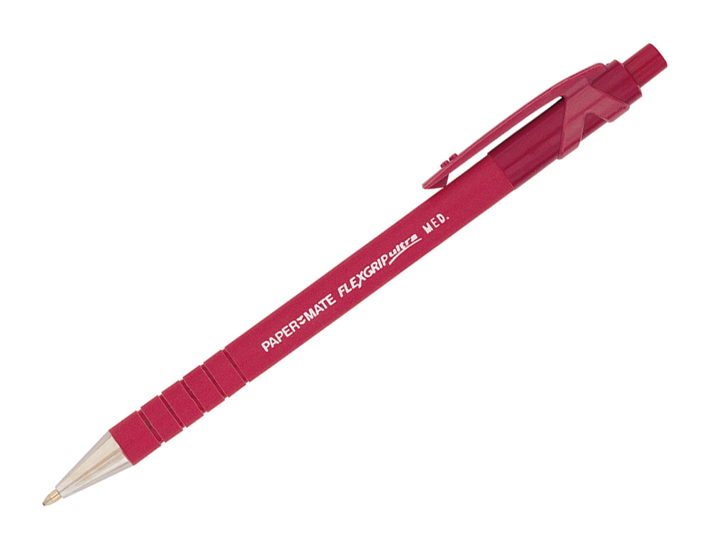 Boligrafo flexgrip retractil rojo