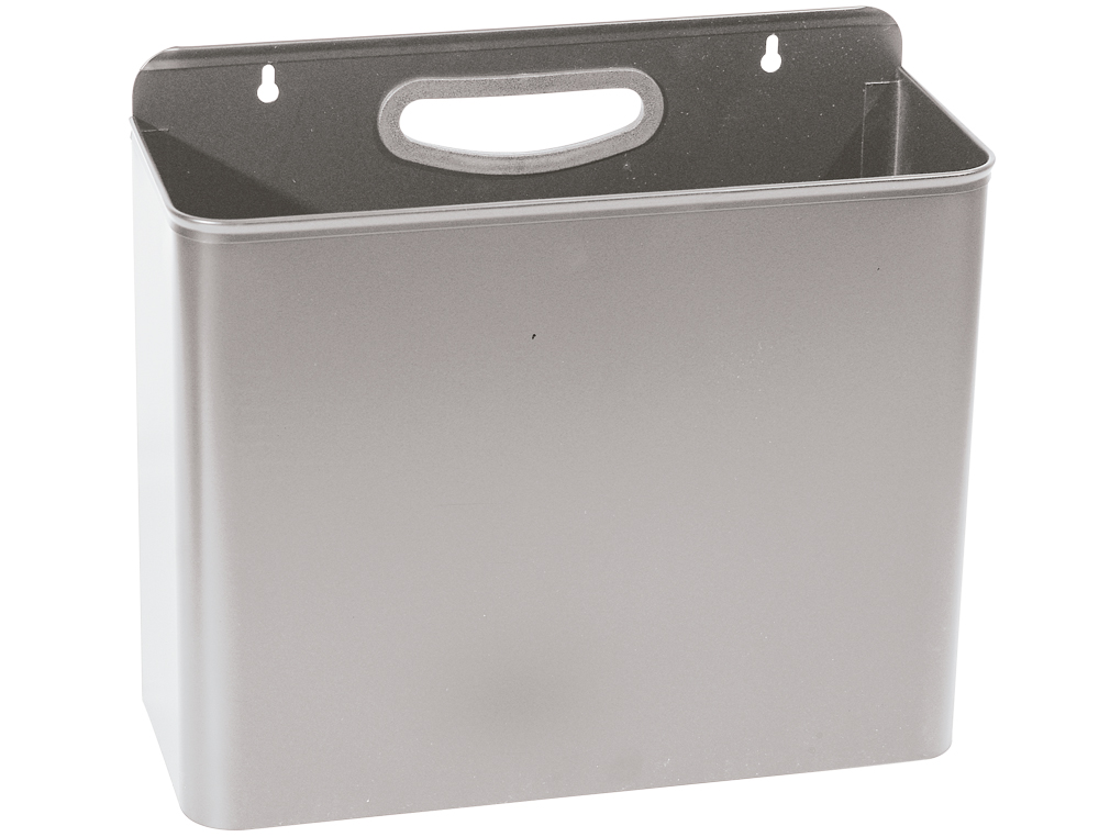 CESTO DE PAPEIS SIE 99 METALICO DE PAREDE CINZA CAPACIDADE 11 LITROS 28,5X12,5X32,5 CM