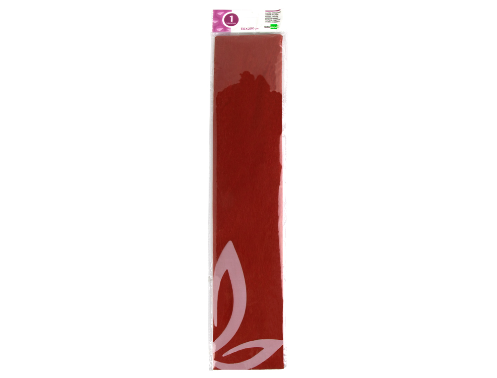 Papel crespon liderpapel 50 cm x 2.5m 34g/m2 rojo