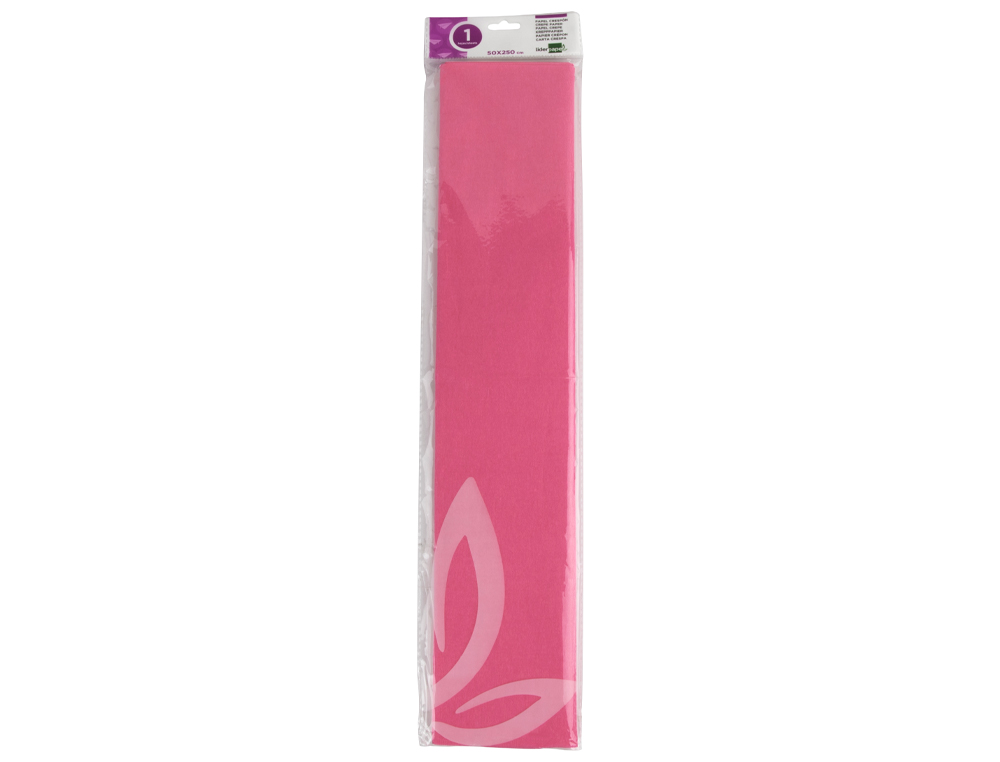 Papel crespon liderpapel 50 cm x 2.5m 34g/m2 rosa