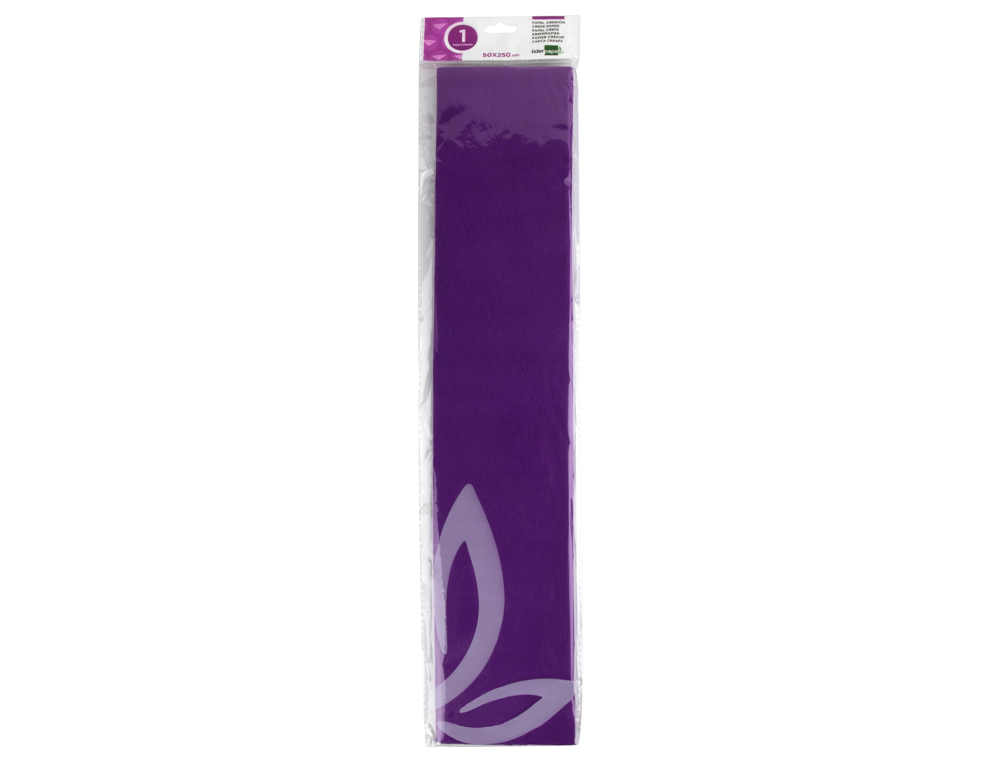 Papel crespon liderpapel 50 cm x 2.5m 34g/m2 violeta