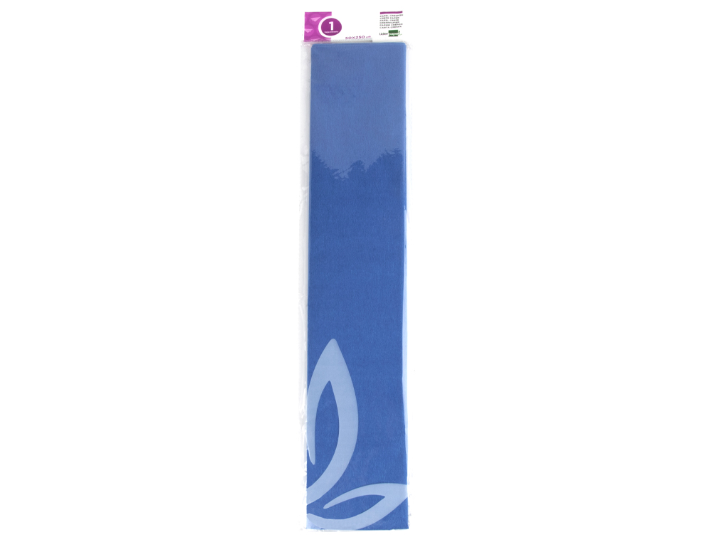 Papel crespon liderpapel 50 cm x 2.5m 34g/m2 azul