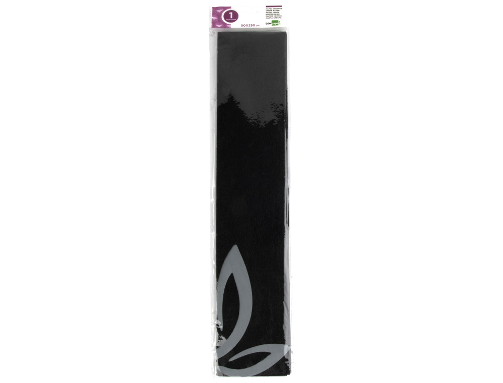 Papel crespon liderpapel 50 cm x 2.5m 34g/m2 negro