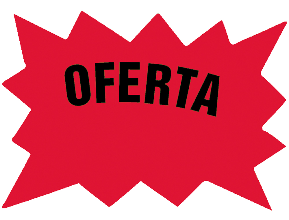 Cartel etiqueta marcaprecios cartulina rojo fluorescente bolsa de 50 etiquetas -tamaño 110x80 mm