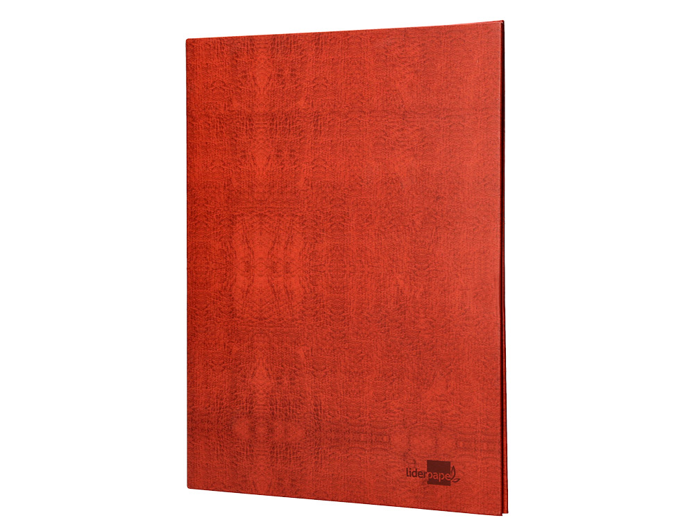 CARPETA DE 4 ANILLAS 40MM MIXTAS LIDERPAPEL FOLIO CARTON CUERO FORRADO COMPRESOR PLASTICO