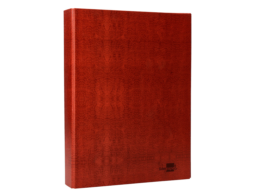 CARPETA DE 4 ANILLAS 40MM MIXTAS LIDERPAPEL FOLIO CARTON CUERO FORRADO COMPRESOR PLASTICO