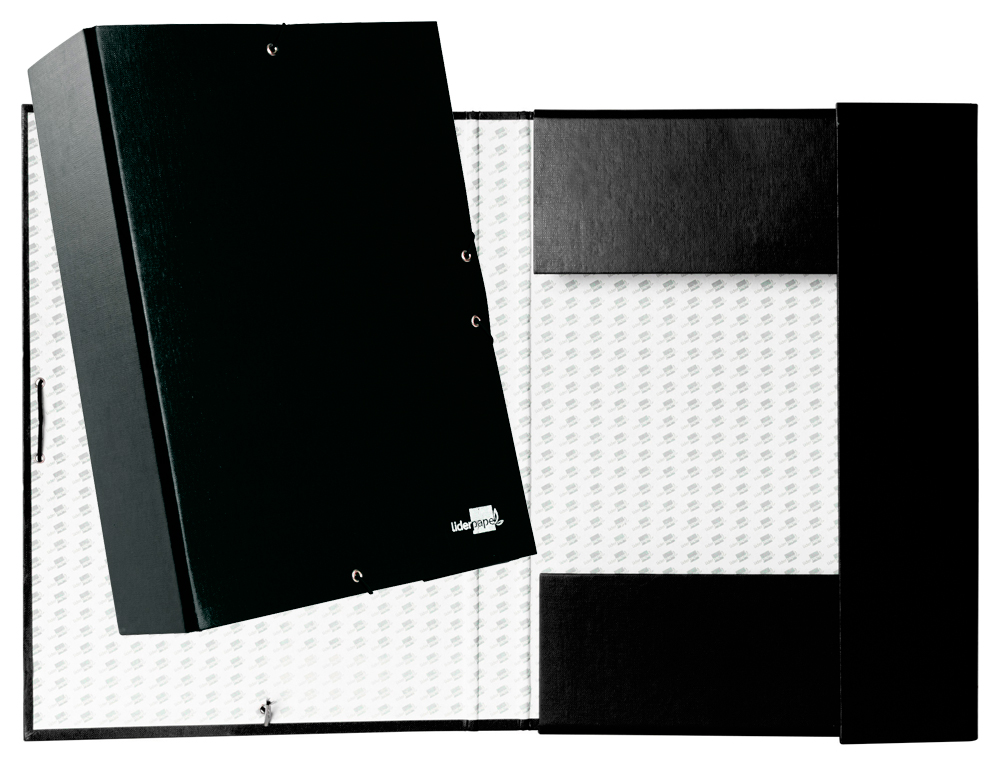 Carpeta proyectos liderpapel folio lomo 90mm carton forradonegra