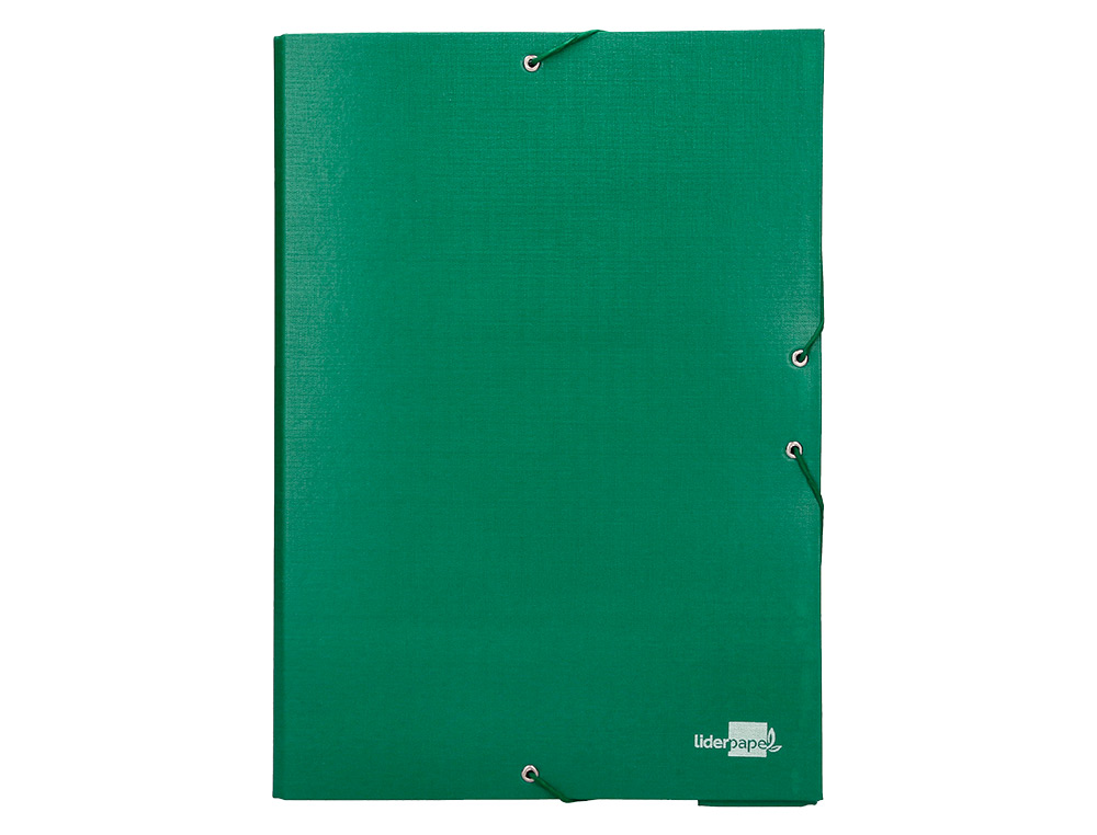 Carpeta proyectos liderpapel folio lomo 90mm carton forrado verde