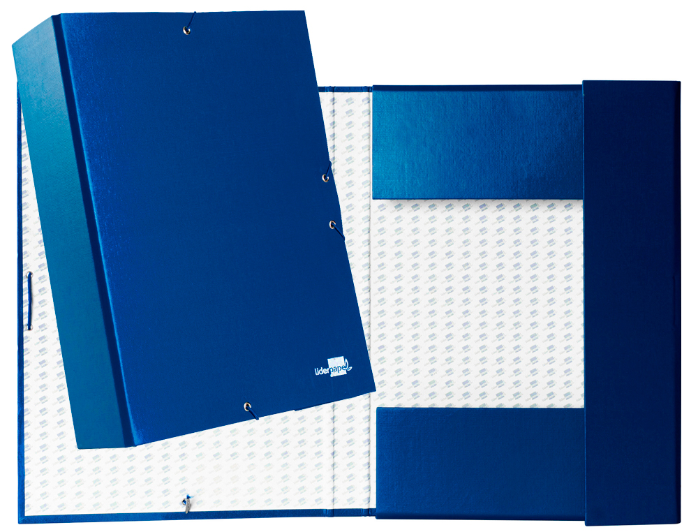 Carpeta proyectos liderpapel folio lomo 90mm carton forradoazul