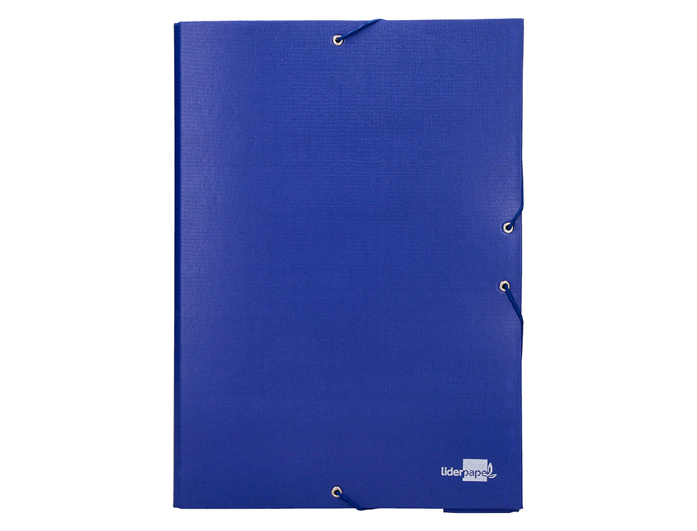 Carpeta proyectos liderpapel folio lomo 90mm carton forrado azul