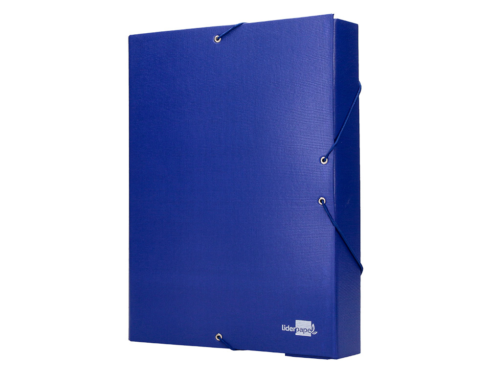 CARPETA PROYECTOS LIDERPAPEL FOLIO LOMO 90MM CARTON FORRADO AZUL