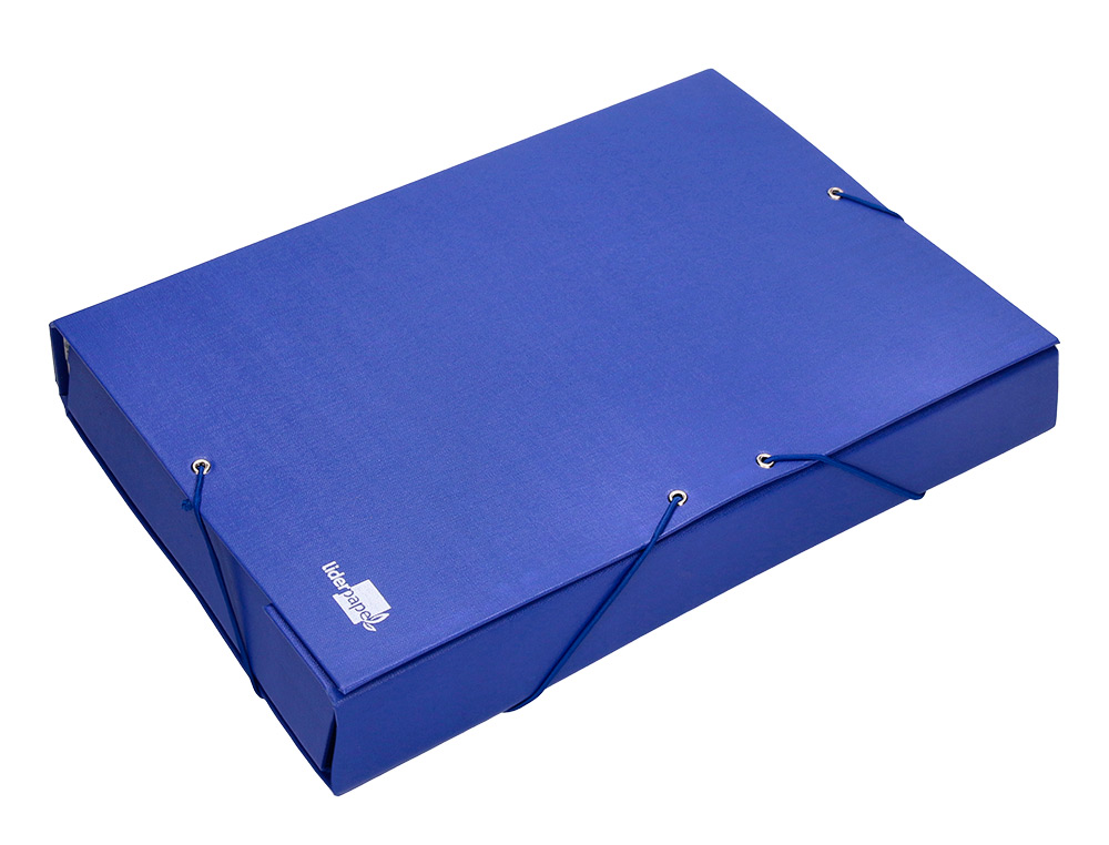 CARPETA PROYECTOS LIDERPAPEL FOLIO LOMO 90MM CARTON FORRADO AZUL