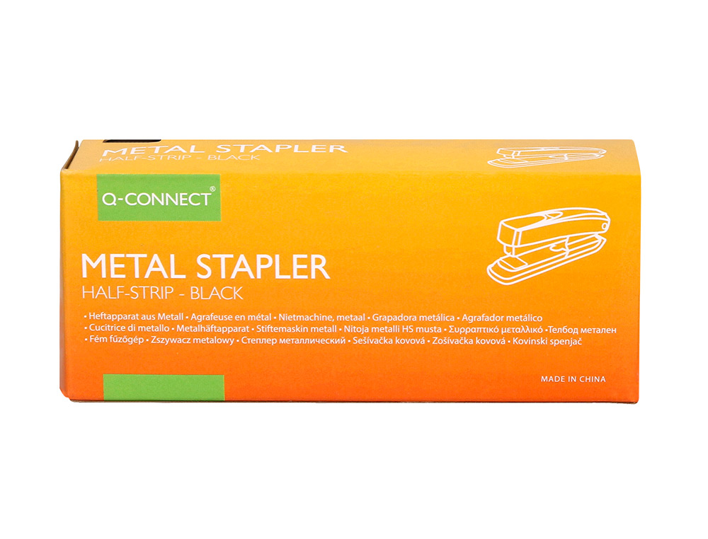 GRAPADORA Q-CONNECT KF01044 METALICA NEGRA CAPACIDAD 20 HOJAS