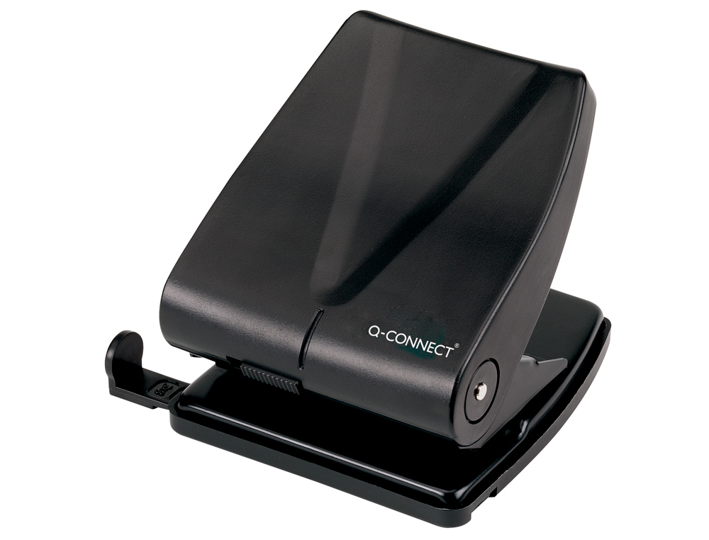 Taladrador q-connect kf01235 negro abertura 2,7 mm capacidad 27 hojas