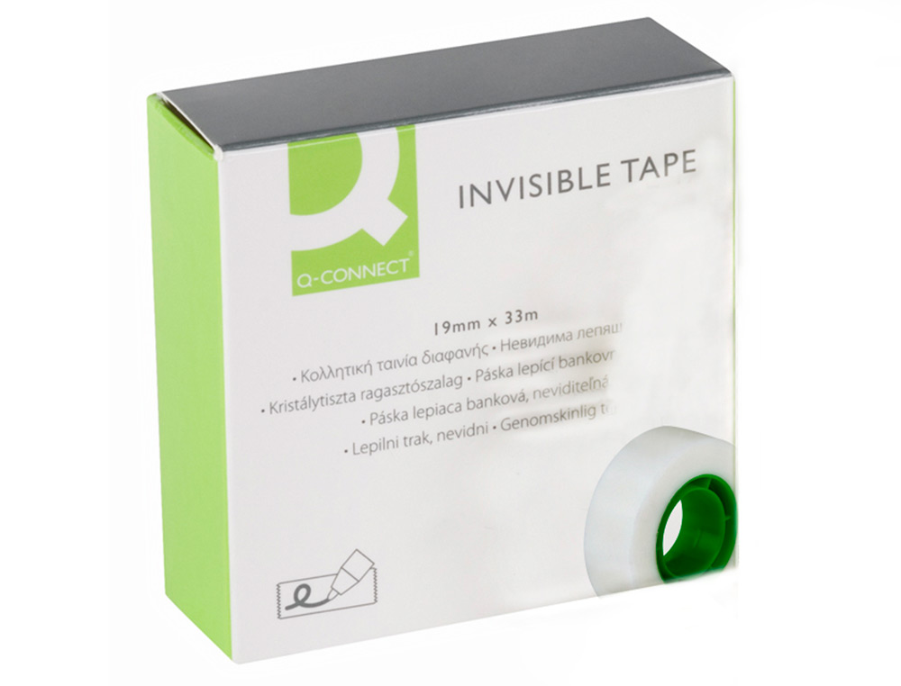 CINTA ADHESIVA Q-CONNECT 33 MT X 19 MM INVISIBLE