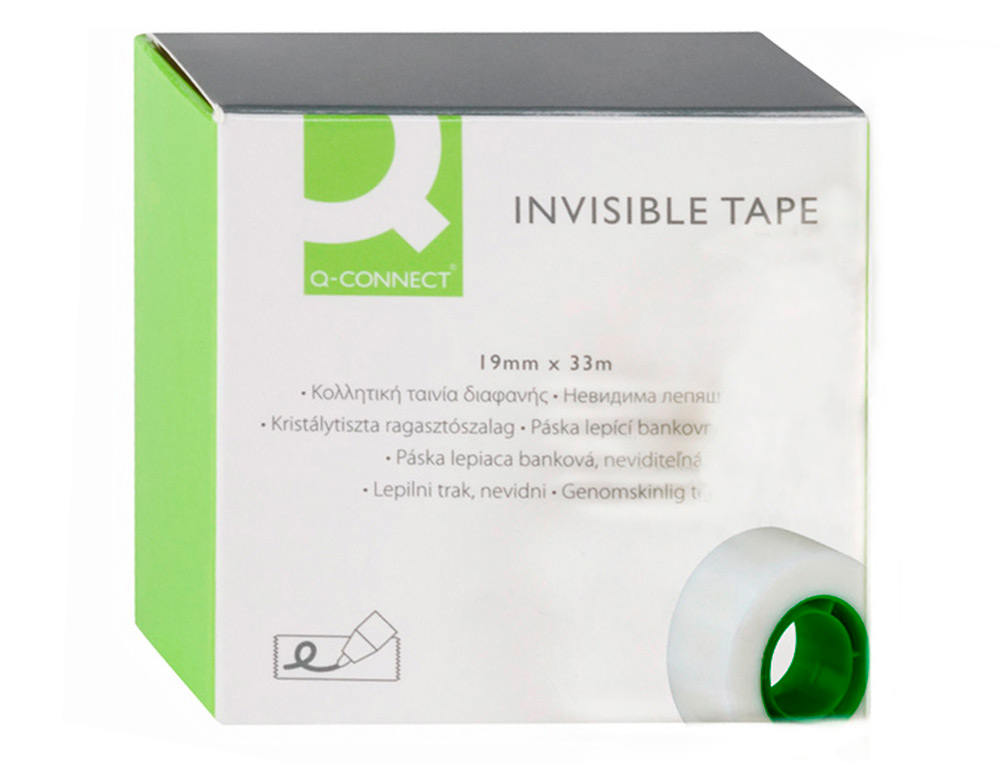 CINTA ADHESIVA Q-CONNECT 33 MT X 19 MM INVISIBLE