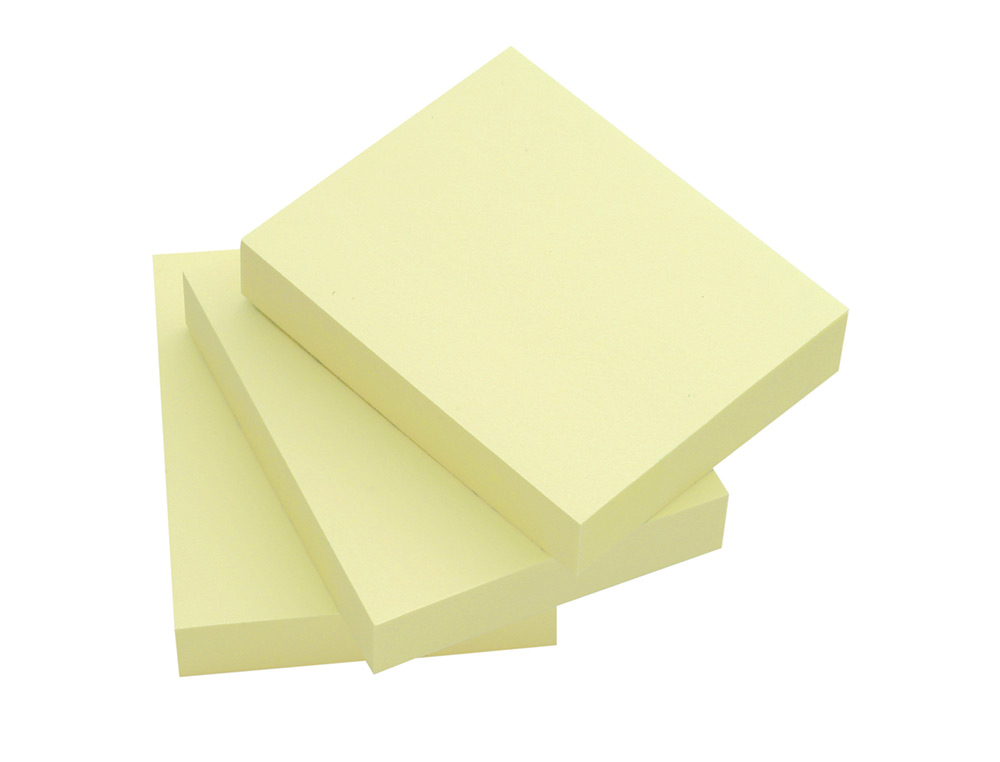 BLOC DE NOTAS ADHESIVAS QUITA Y PON Q-CONNECT 38X51 MM CON 100 HOJAS