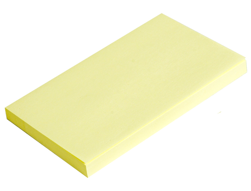 BLOC DE NOTAS ADHESIVAS QUITA Y PON Q-CONNECT 76X127 MM CON 100 HOJAS