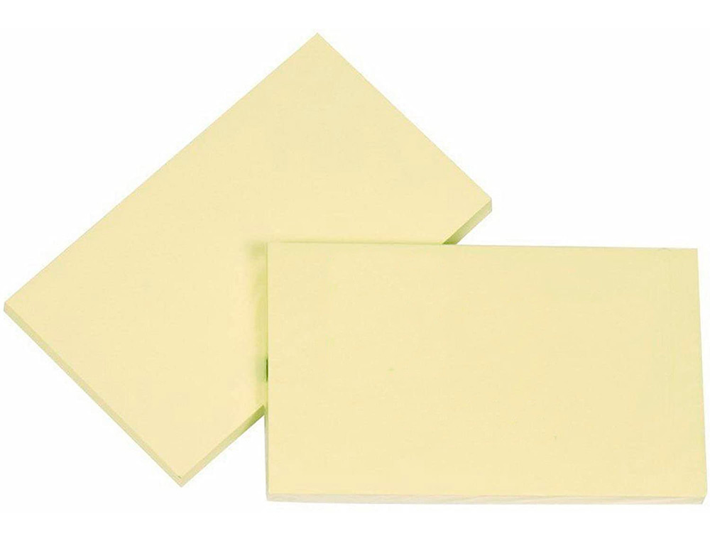 BLOC DE NOTAS ADHESIVAS QUITA Y PON Q-CONNECT 76X127 MM CON 100 HOJAS