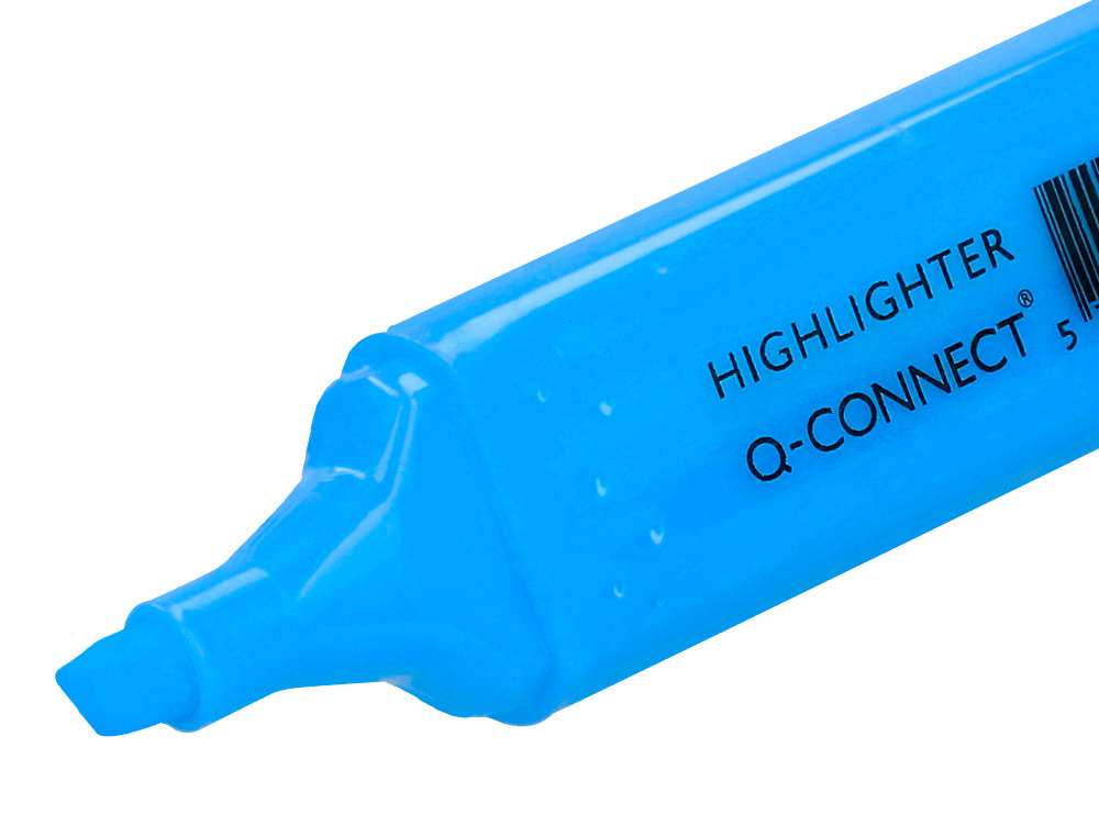 ROTULADOR Q-CONNECT FLUORESCENTE AZUL PUNTA BISELADA