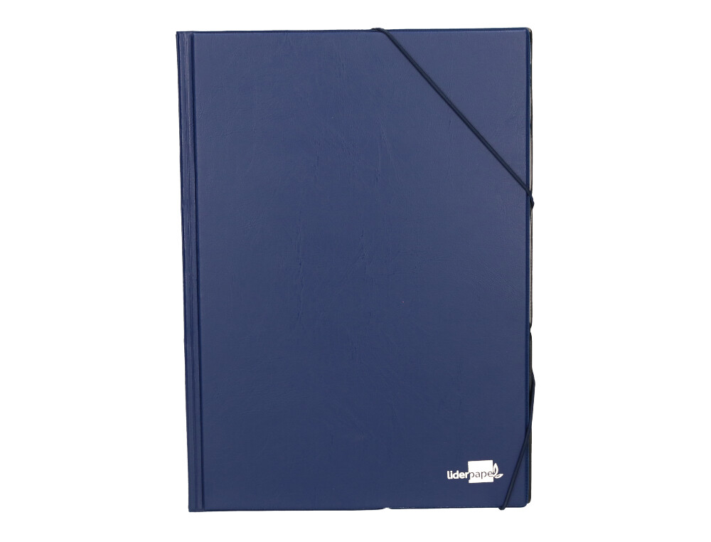 Carpeta liderpapel gomas folio sencilla pvc azul