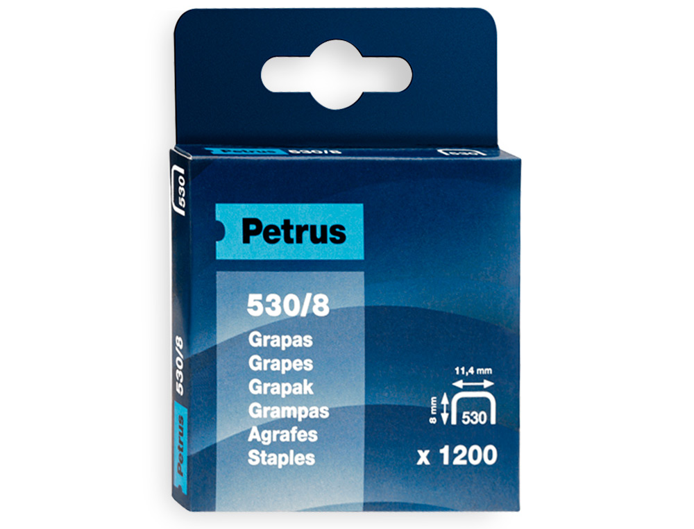 Grapas petrus nº 530/8 caja de 1200 unidades