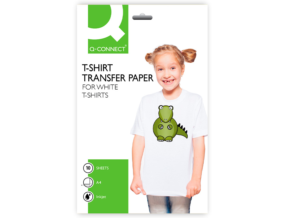 Papel q-connect transferencia para tela kf01430 din a4 bolsa de 10 hojas