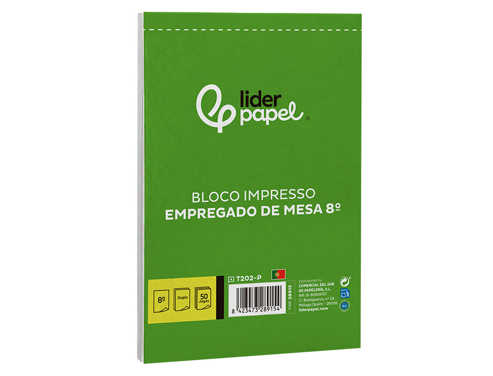 BLOCO EMPREGADO DE MESA DUPLICADO 105X155 MM