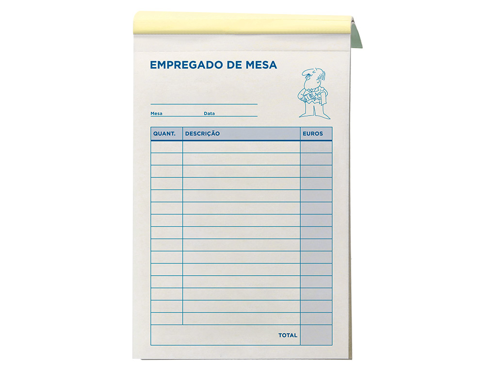 BLOCO EMPREGADO DE MESA DUPLICADO 105X155 MM