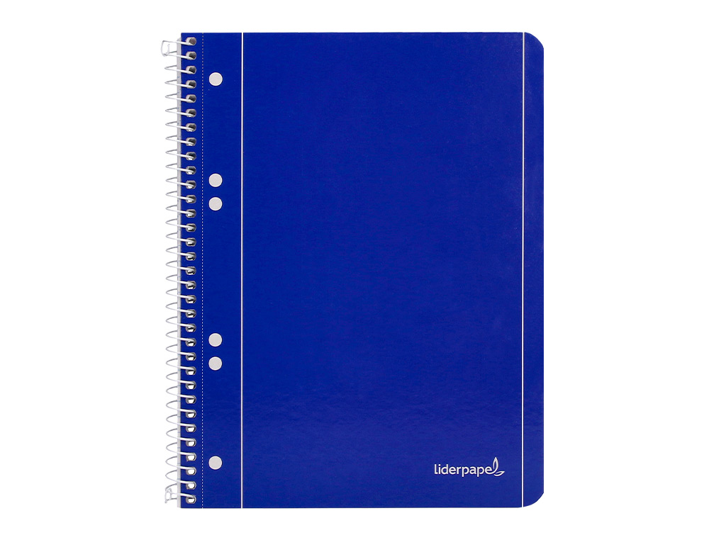 Cuaderno espiral liderpapel a5 micro serie azul tapa blanda 80h 75 gr horizontal 6 taladros azul