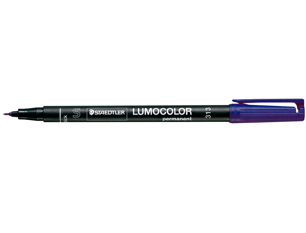 Rotulador staedtler lumocolor retroproyeccion punta de fibrapermanente 313-3 azul punta super fina r