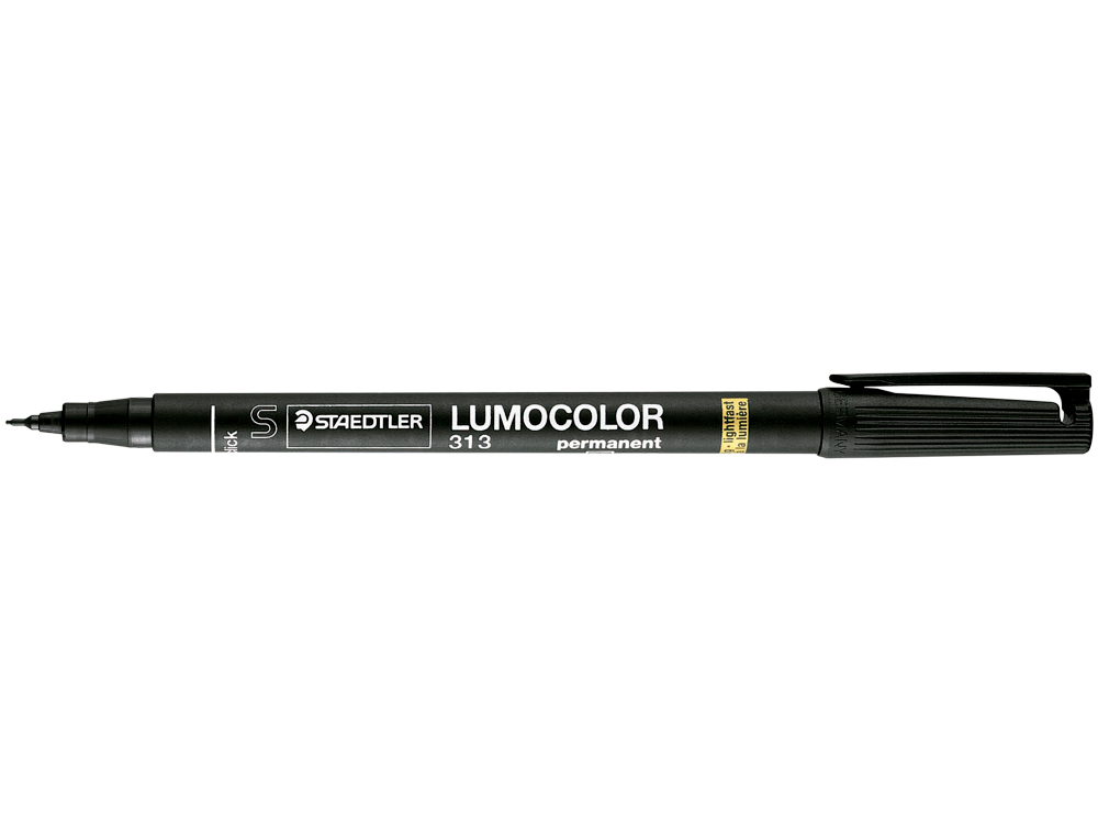 Rotulador staedtler lumocolor retroproyeccion punta de fibrapermanente 313-9 negro punta super fina 