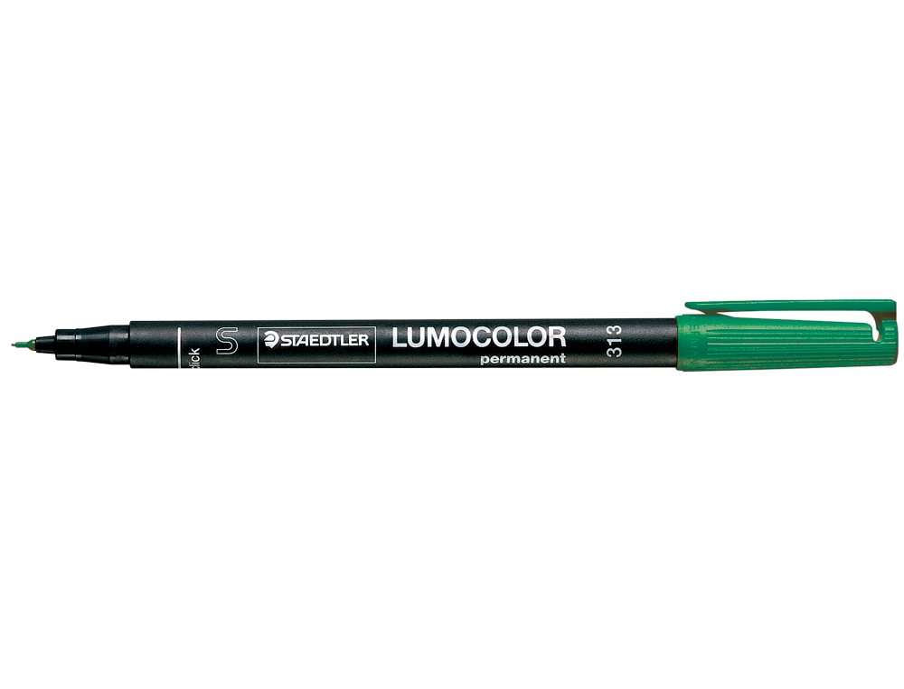 Rotulador staedtler lumocolor retroproyeccion punta de fibrapermanente 313-5 verde punta super fina 