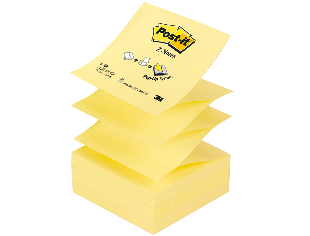 Bloc de notas adhesivas quita y pon post-it 76x76 mm z-notes