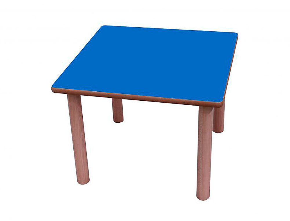 Mesa madera mobetuc t2 cuadrada con tapa laminada haya 60x60 cm