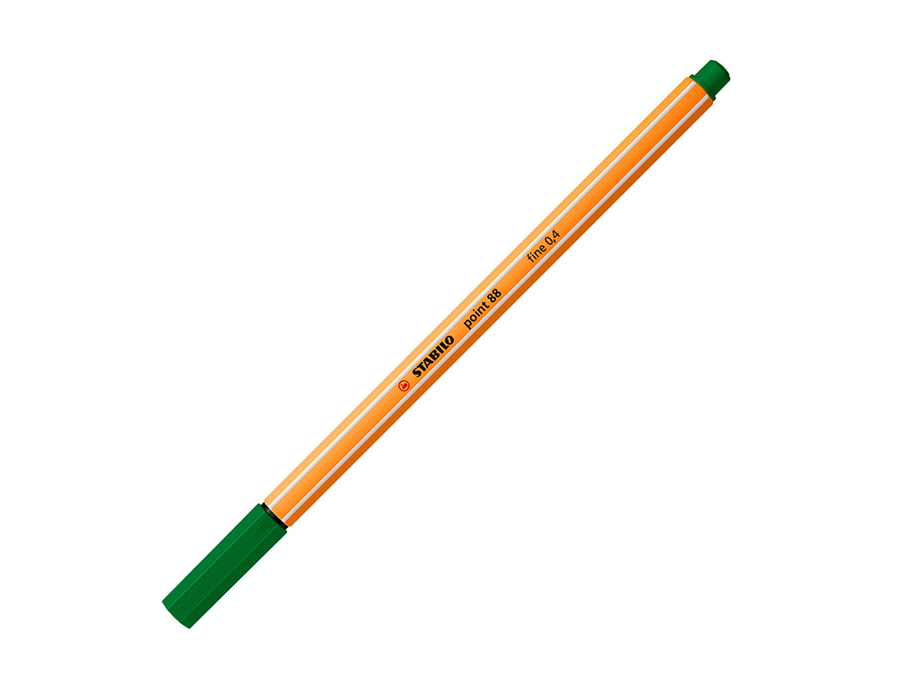 Rotulador stabilo punta de fibra point 88 verde 0,4 mm