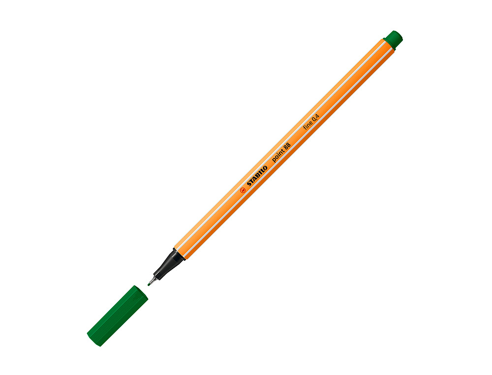 ROTULADOR STABILO PUNTA DE FIB RA POINT 88 VERDE PUNTA FINA 0,4MM