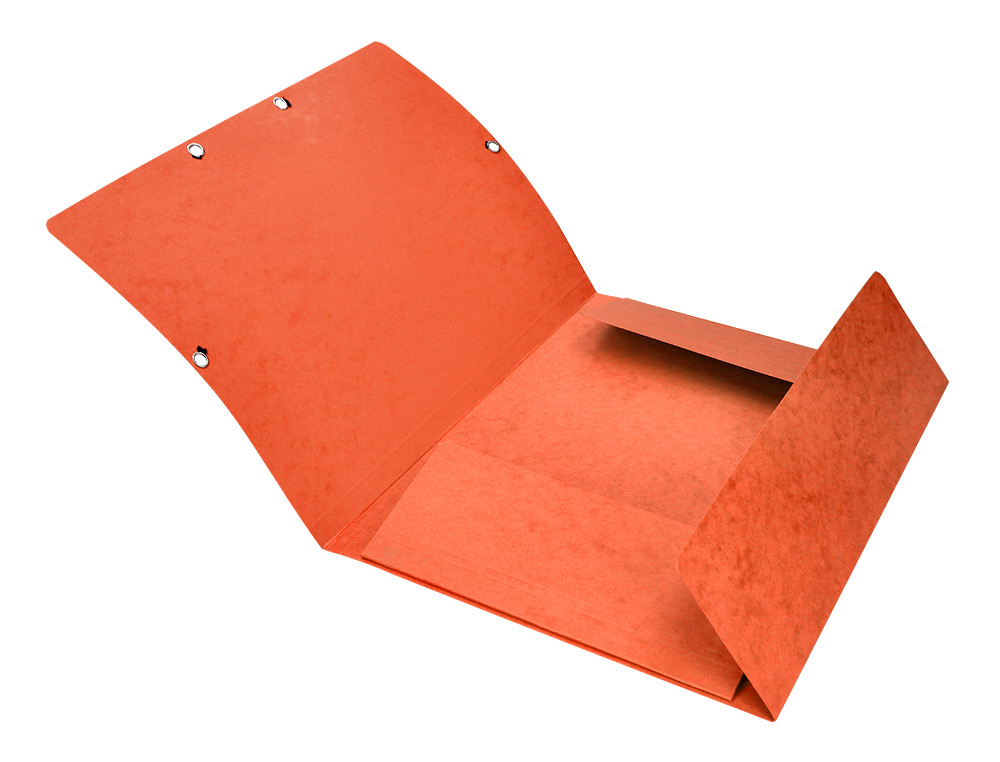 CARPETA Q-CONNECT GOMAS KF02170 CARTON SIMIL-PRESPAN SOLAPAS 320X243 MM NARANJA