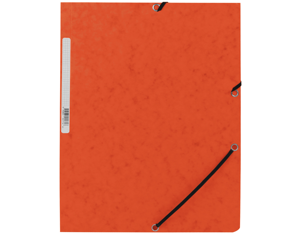 CARPETA Q-CONNECT GOMAS KF02170 CARTON SIMIL-PRESPAN SOLAPAS 320X243 MM NARANJA