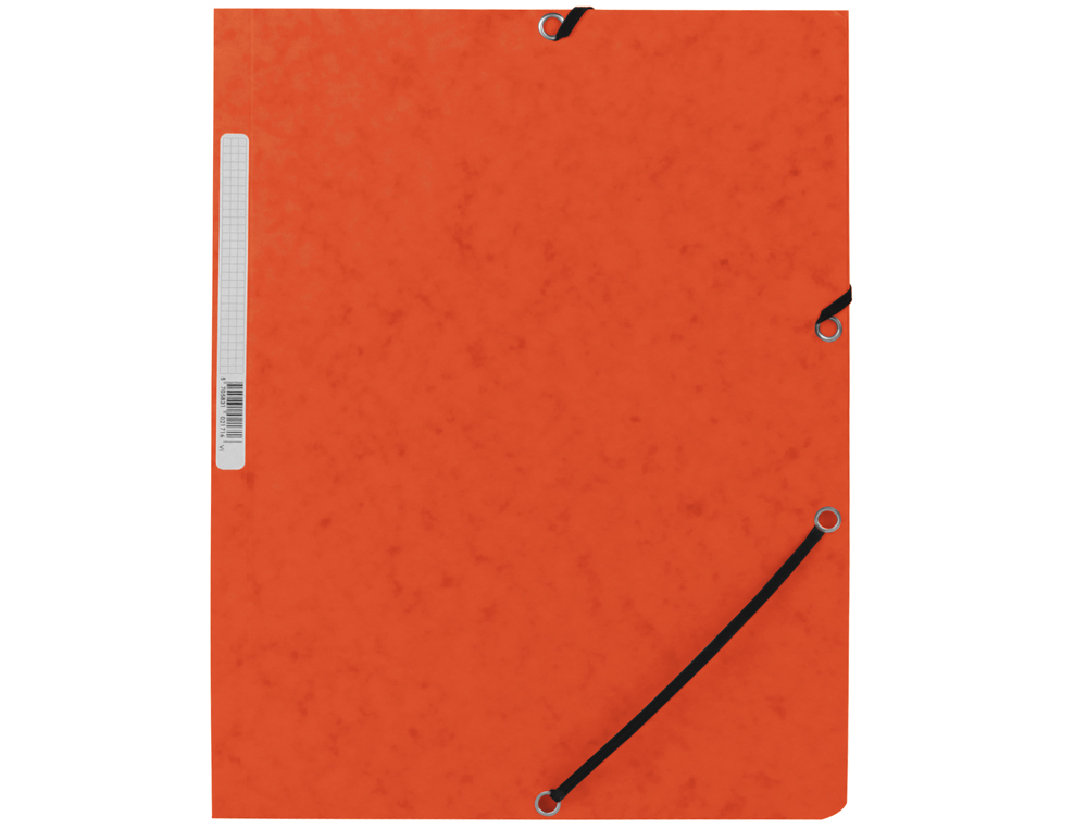 Carpeta q-connect gomas kf02170 carton simil-prespan solapas 320x243 mm naranja