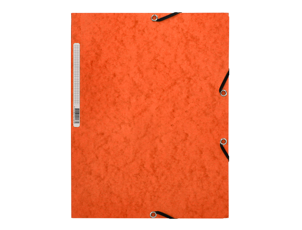CARPETA Q-CONNECT GOMAS KF02170 CARTON SIMIL-PRESPAN SOLAPAS 320X243 MM NARANJA