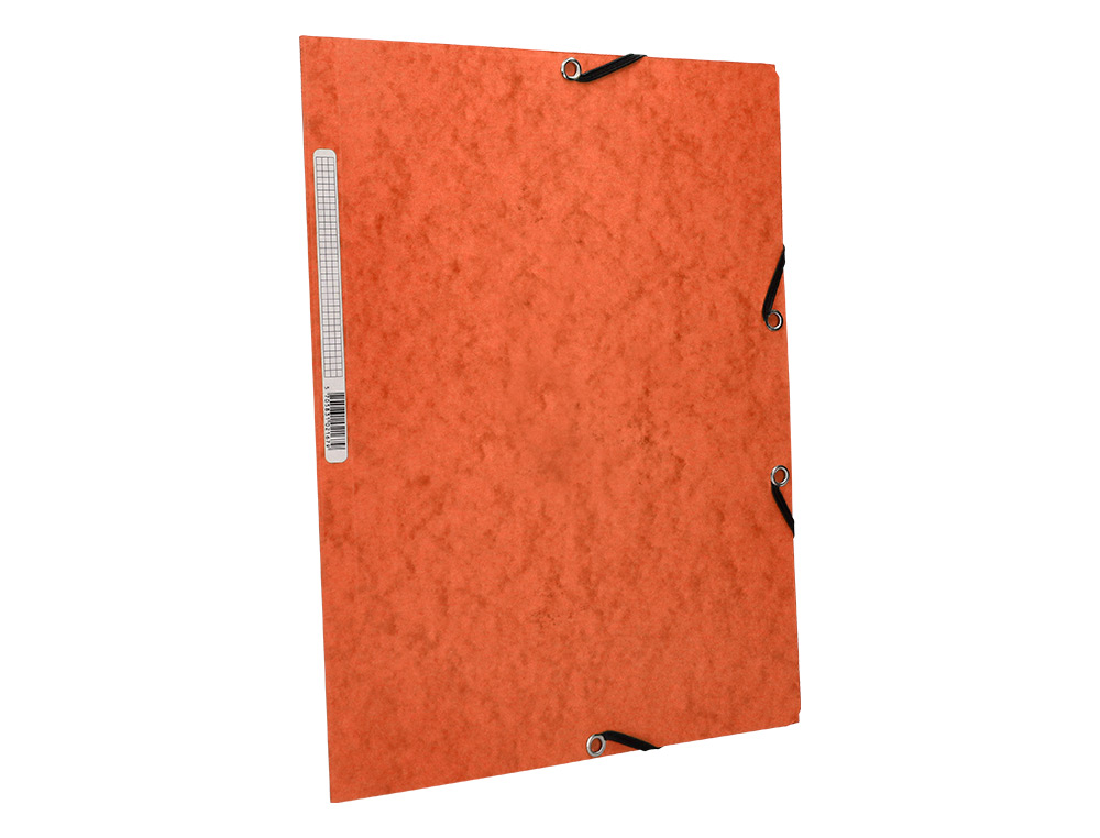 CARPETA Q-CONNECT GOMAS KF02170 CARTON SIMIL-PRESPAN SOLAPAS 320X243 MM NARANJA