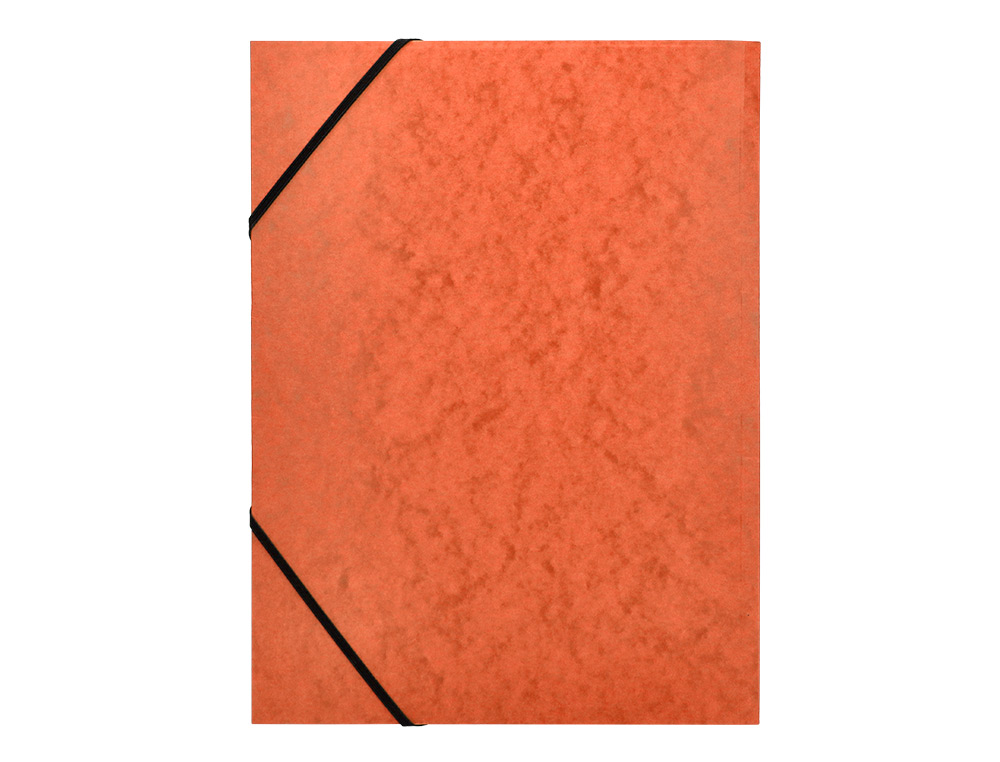 CARPETA Q-CONNECT GOMAS KF02170 CARTON SIMIL-PRESPAN SOLAPAS 320X243 MM NARANJA