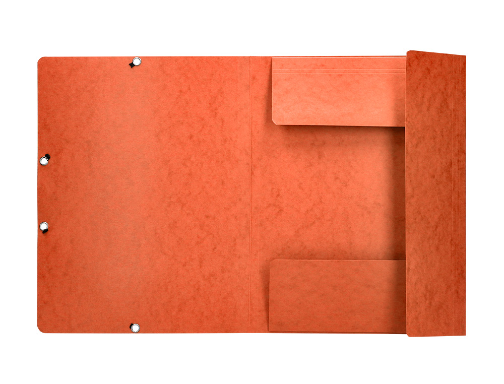 CARPETA Q-CONNECT GOMAS KF02170 CARTON SIMIL-PRESPAN SOLAPAS 320X243 MM NARANJA