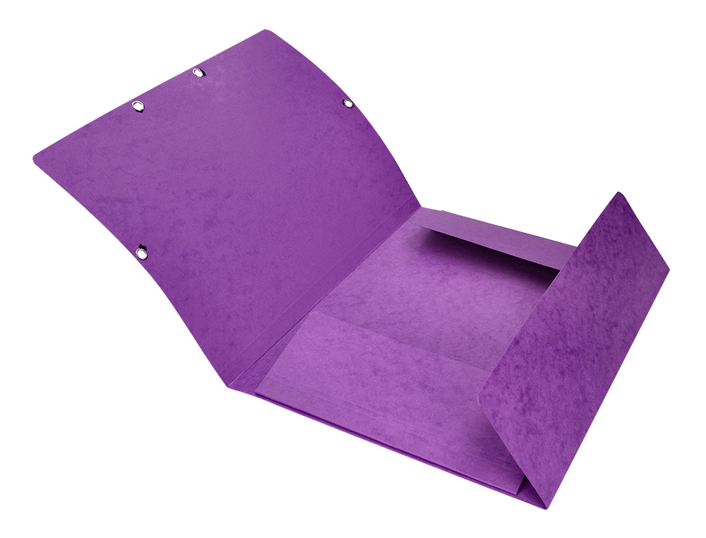CARPETA Q-CONNECT GOMAS KF02171 CARTON SIMIL-PRESPAN SOLAPAS 320X243 MM VIOLETA