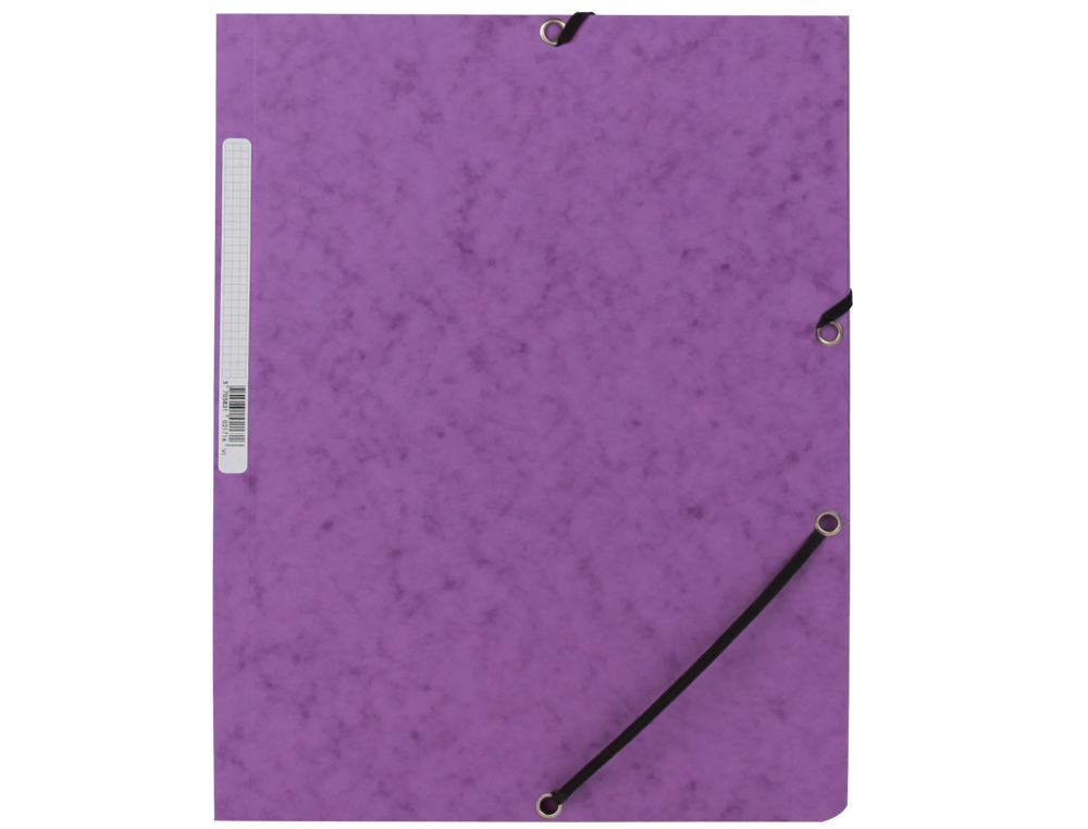 CARPETA Q-CONNECT GOMAS KF02171 CARTON SIMIL-PRESPAN SOLAPAS 320X243 MM VIOLETA