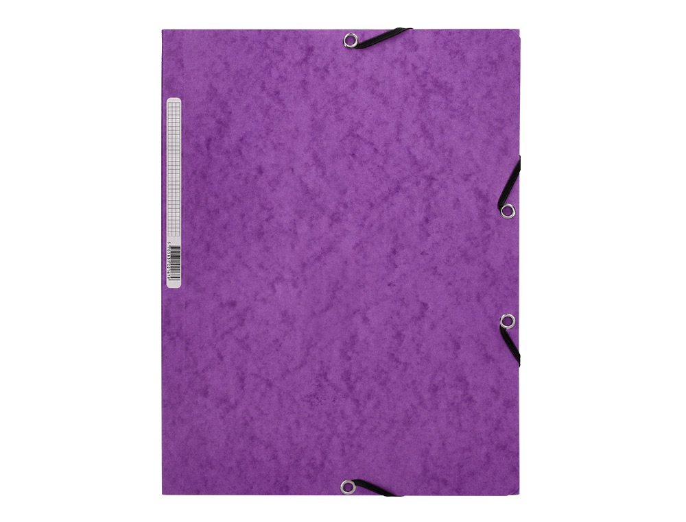 CARPETA Q-CONNECT GOMAS KF02171 CARTON SIMIL-PRESPAN SOLAPAS 320X243 MM VIOLETA
