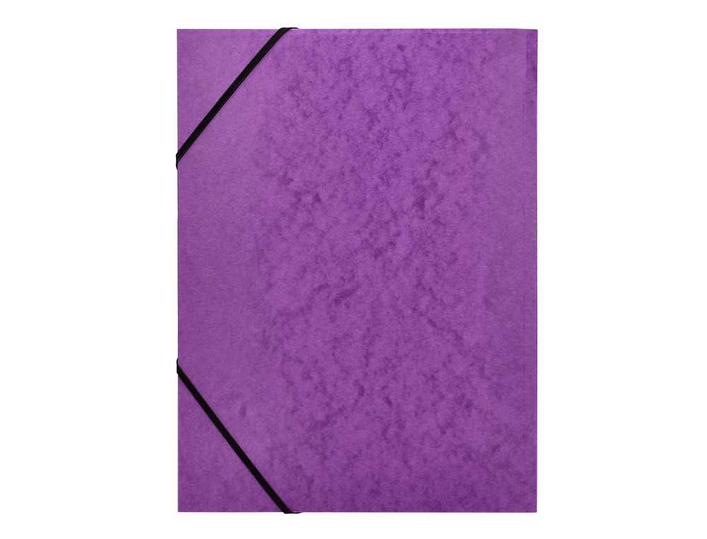 CARPETA Q-CONNECT GOMAS KF02171 CARTON SIMIL-PRESPAN SOLAPAS 320X243 MM VIOLETA
