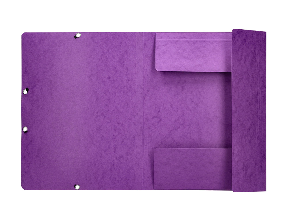 CARPETA Q-CONNECT GOMAS KF02171 CARTON SIMIL-PRESPAN SOLAPAS 320X243 MM VIOLETA