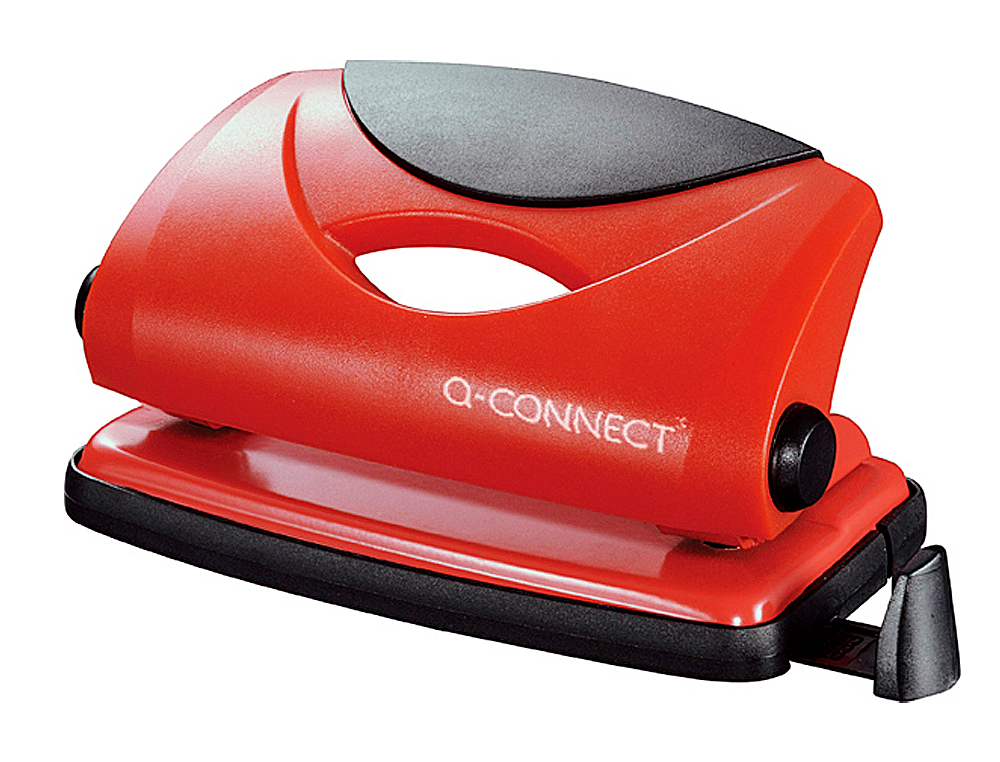 Taladrador q-connect kf02154 rojo abertura 1 mm capacidad 10 hojas